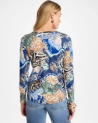 Ella Status Print Long-Sleeve Pullover