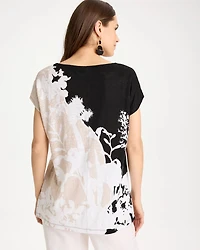 Linen Floral Seamed Tunic