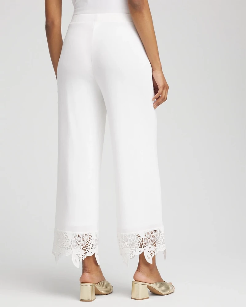 Travelers™ Crochet-Lace Cropped Pants
