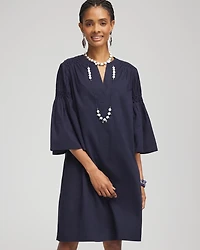 Cotton Voile Bell Sleeved Dress