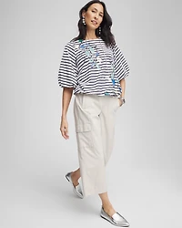 Cargo Straight Leg Cropped Pants