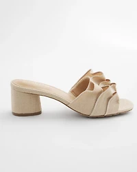 Raffia Ruffle Heels