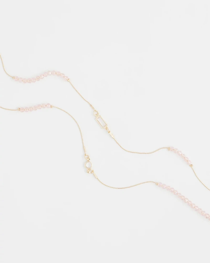 Pink Double-Strand Necklace