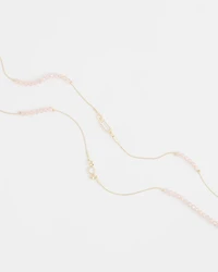 Pink Double-Strand Necklace