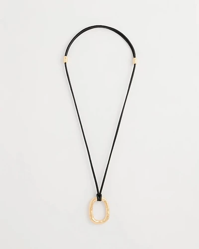 Adjustable Pendant Corded Necklace