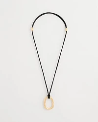 Adjustable Pendant Corded Necklace
