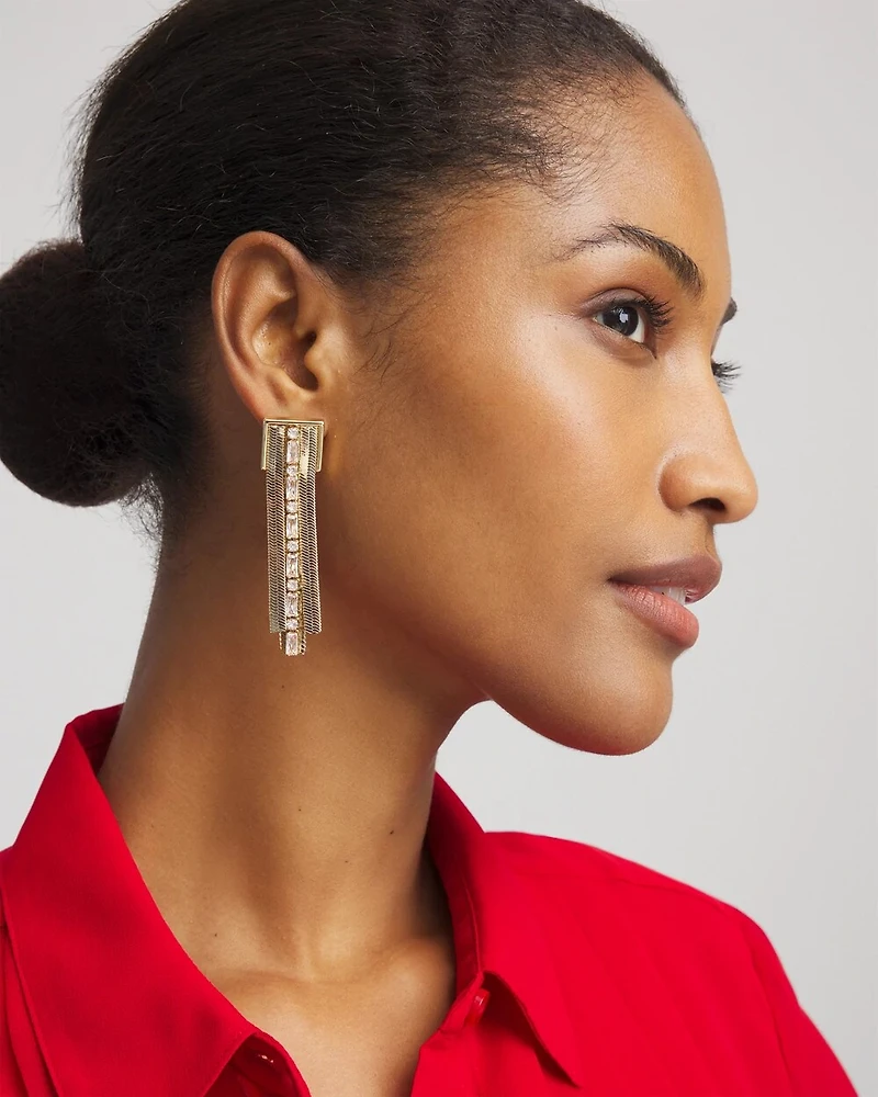 Snake Chain Linear Earrings