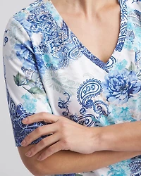 Rose Patch Perfect V-Neck Tee