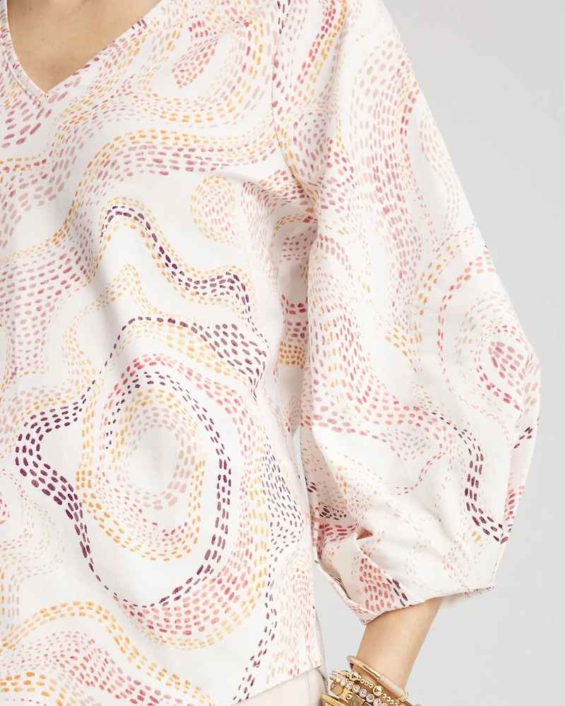 Swirls Tuck Sleeve Tee