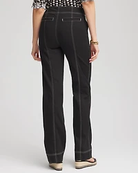 Pull-On Wide-Leg Jeans