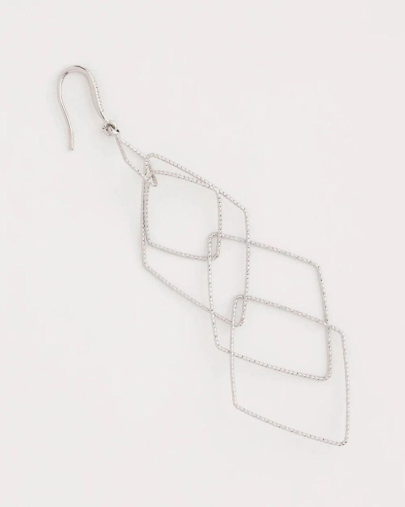 Geo Linear Drop Earrings