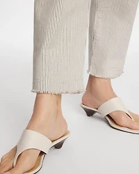 Stripe Girlfriend Straight Ankle Jeans