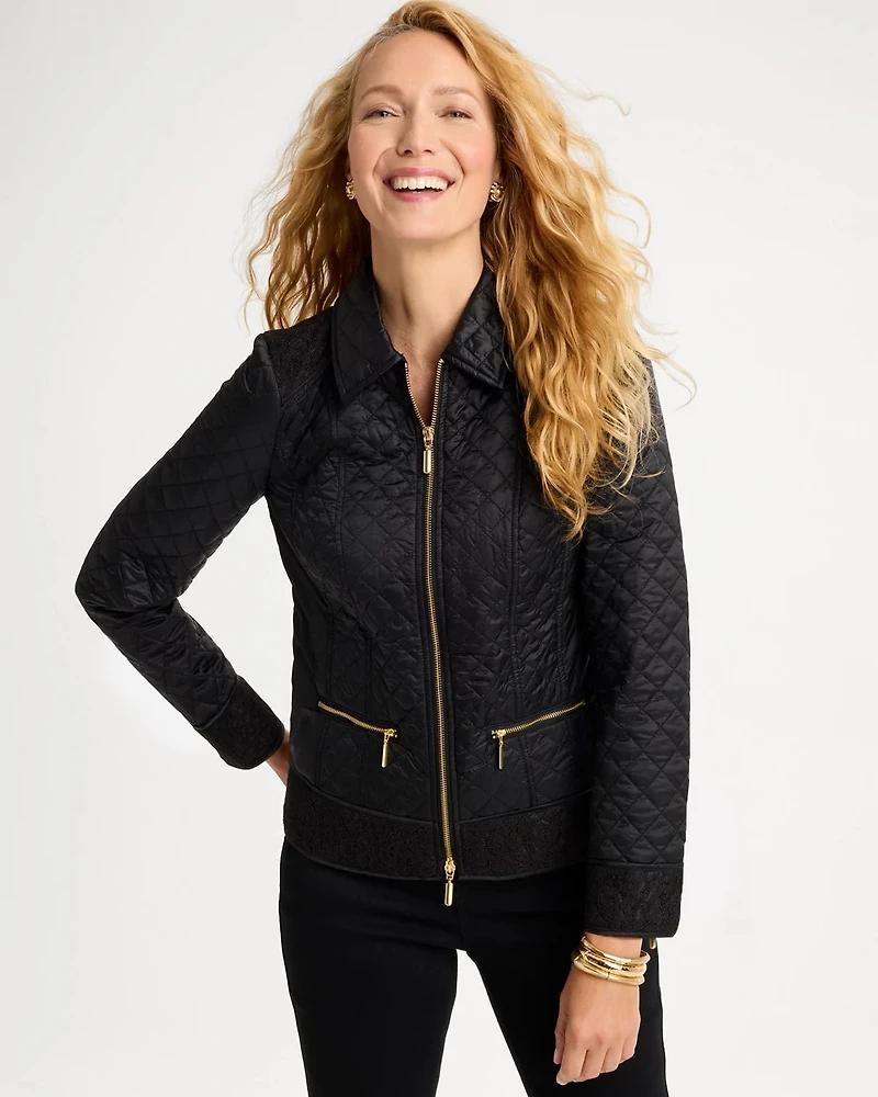 Quilted Long-Sleeve Jacket