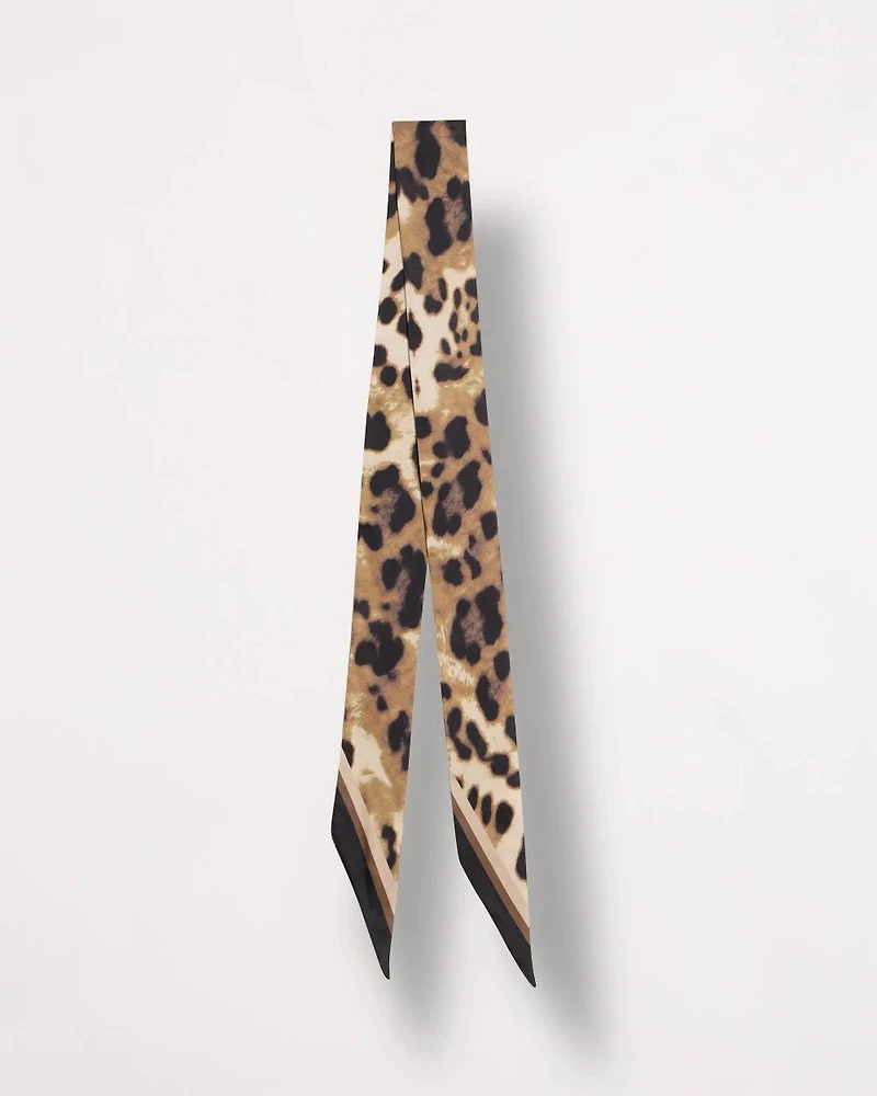 Animal Print Skinny Scarf