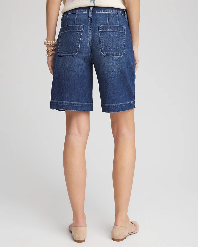 Denim Trouser Shorts