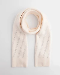 Embellished Striped Scarf