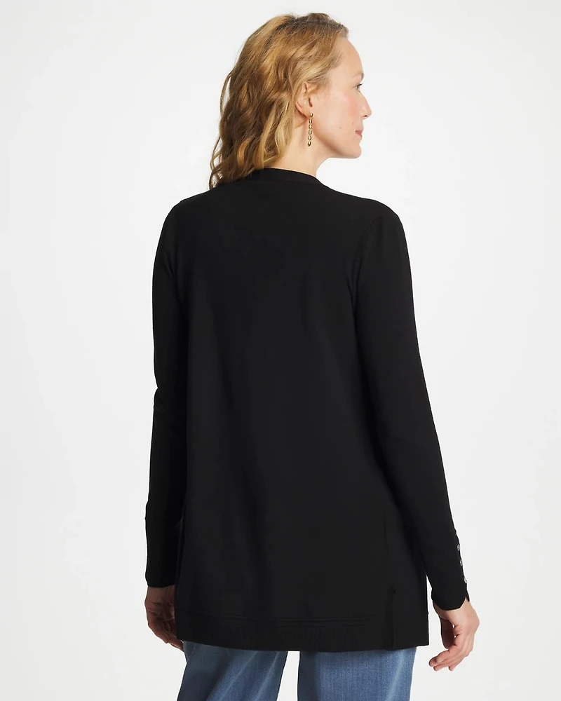 Ella Ottoman-Trim Cardigan