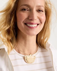 White Enamel Collar Necklace