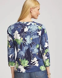 Printed 3/4 Sleeve Perfect Tee