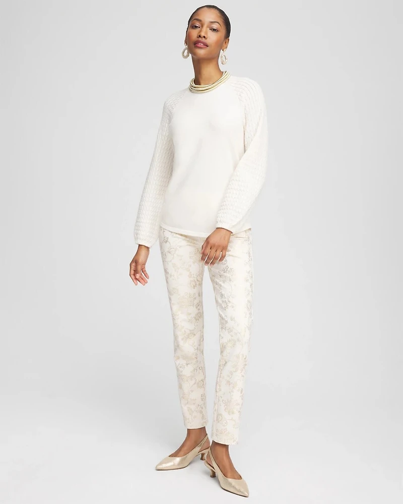 Raglan Sleeve Pullover Sweater