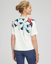 Touch of Cool™ Floral Artisan Sequin Tee