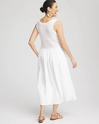 Crochet-Bodice Maxi Dress
