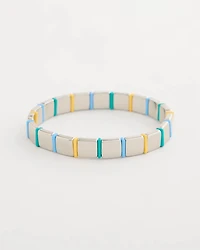 Glam Teal Slice Stretch Bracelet