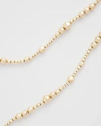 Goldtone Long Beaded Necklace