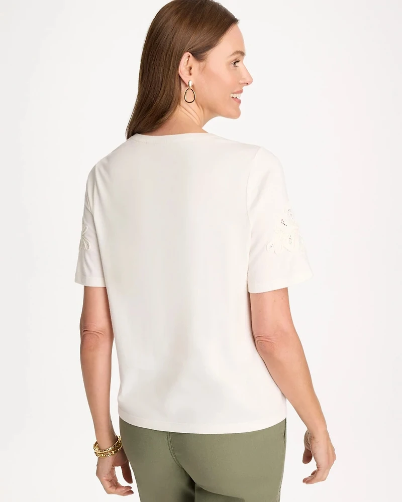 3D Cutwork Knit Tee