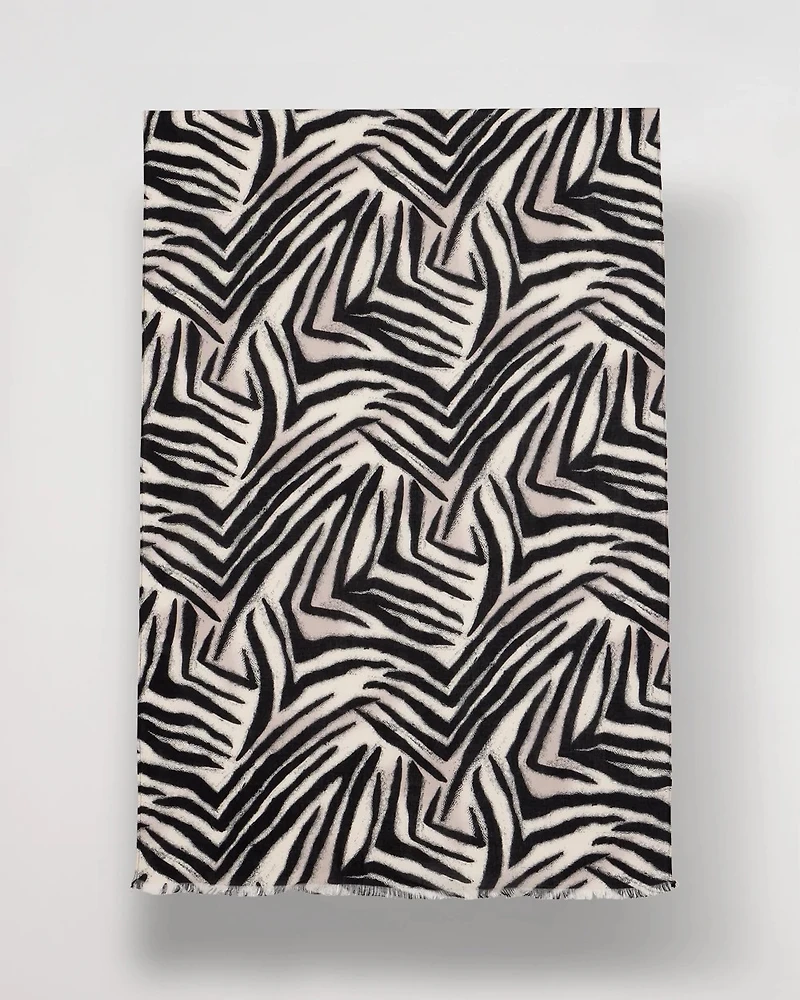 Zebra Animal Print Oblong Scarf