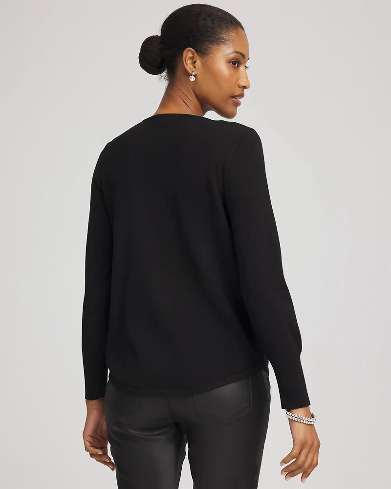 Ella Embellished V-Neck Sweater