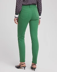 Girlfriend Fray Hem Ankle Jeans