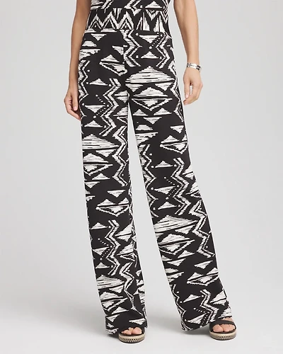 Travelers™ Crinkled Knit Wide-Leg Pants