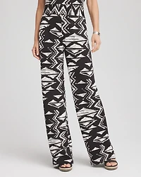 Travelers™ Crinkled Knit Wide-Leg Pants