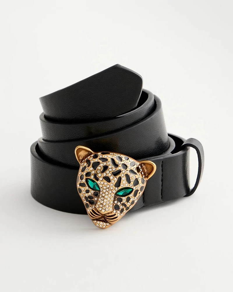 Green Eyed Leopard Trouser Belt