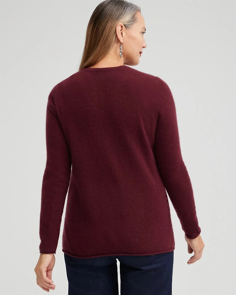 Cashmere Sequin Crew Neck Sweater