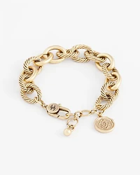 Gold-tone Textured Chain Bracelet