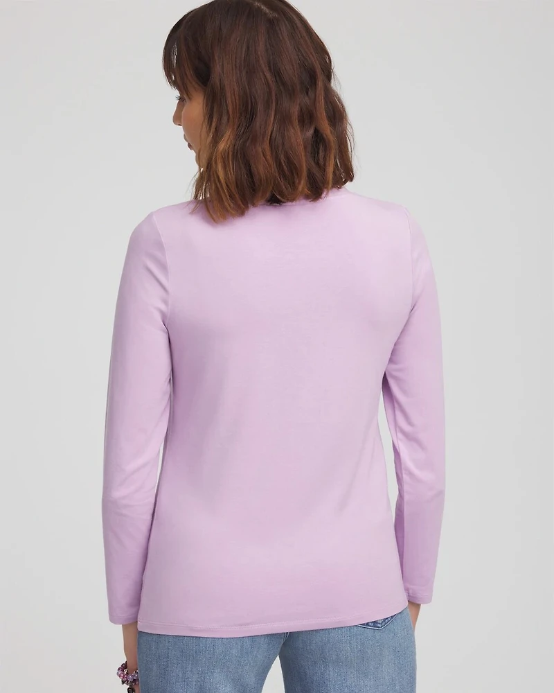 Touch of Cool™ Lace Neck Layering Tee