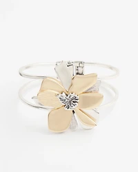 Floral Hinge Cuff Bracelet