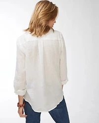 Linen Floral Applique Tunic