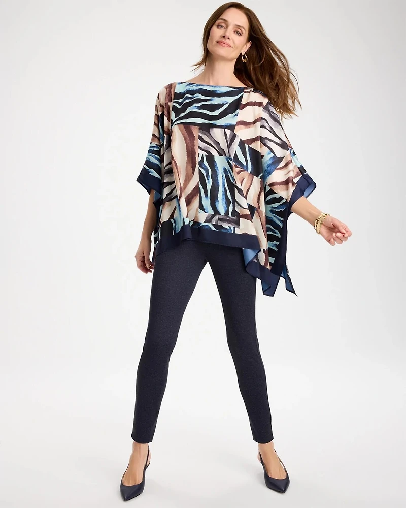 Artisanal Animal Printed Poncho