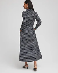 Chain Print Maxi Shirtdress