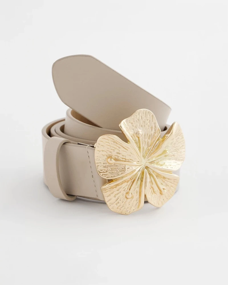 Floral Buckle Trouser Belt