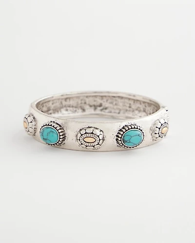Turquoise Mixed Metal Bangle