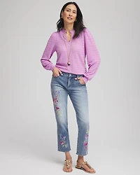 Smocked Long-Sleeved Tee