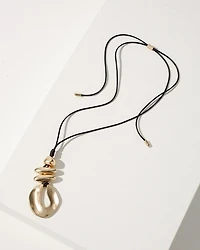Gold Tone Adjustable Pendant Necklace