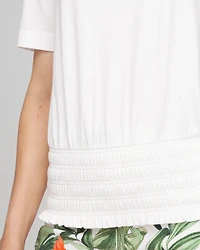 Touch of Cool™ Smocked Waist Tee