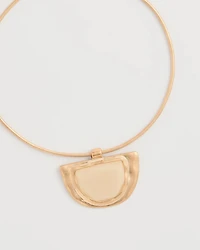 White Enamel Collar Necklace