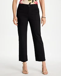 High Hem Straight Crop Pants