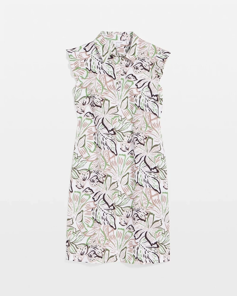 Zenergy® UPF Knit Floral Polo Dress